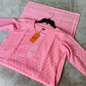 Women’s kurta. Chikankari kurta. Size L. Ethnic Indian wear. NEW. Embroidery.